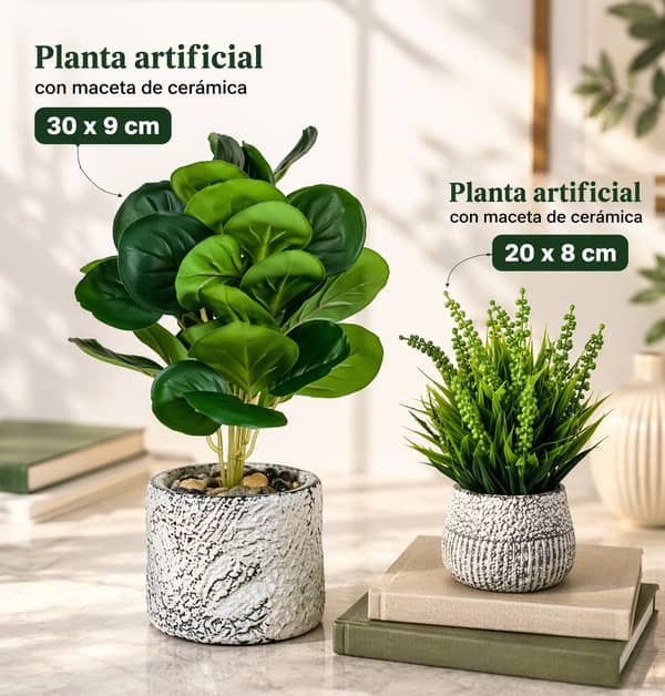 Plantas x 2 Artificiales con macetas 